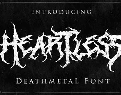 Heartless Premium Death Metal Font