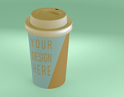 Mock-up disposable coffee cup