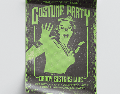 WKU Dept. of Art and Design Costume Party Poster Design