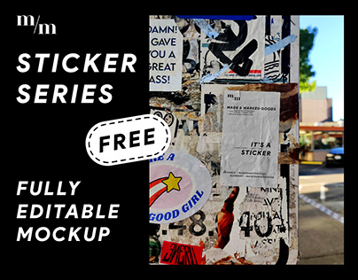 Sticker Series Mockup FREE - SSF02