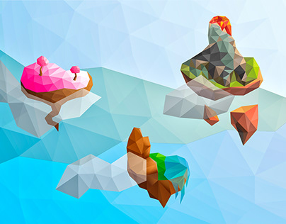 Low Poly Series-Floating Islands
