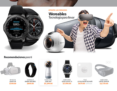 Gagdets Category Landing Page. RadioShack Mexico 2017