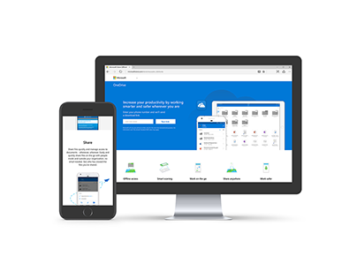 Microsoft OneDrive Landing Pages