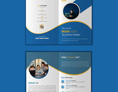 Bifold business brochure design