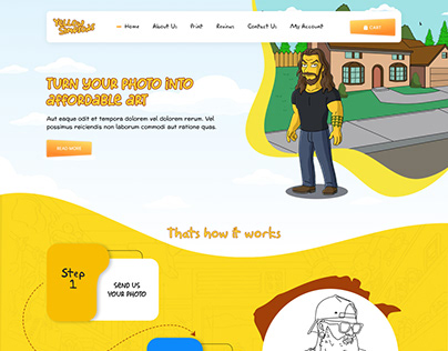 UI Design of Yellow Simpson in Figma