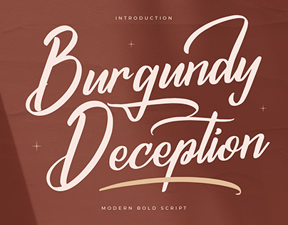 Burgundy Deception - Modern Bold Script