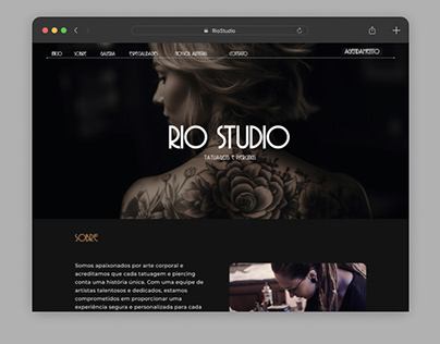 User interface - Tattoos & Piercings studio