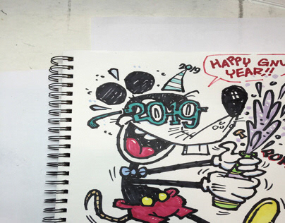 Happy Gnu Year sketch