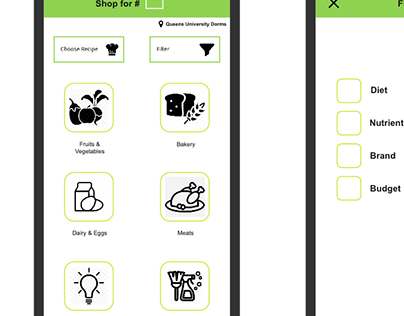 Prototype for Grocery shopping App