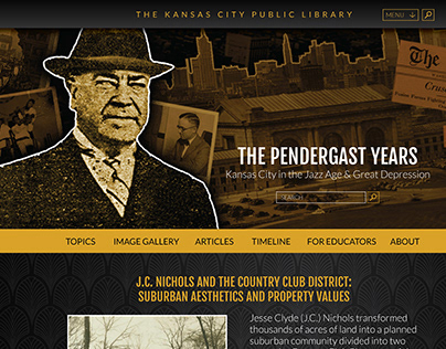 'The Pendergast Years' Website Art Direction