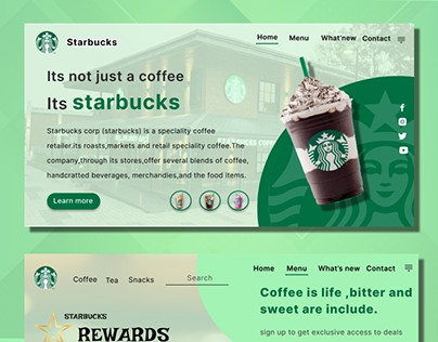 Starbucks webpage Re-design