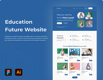 Education landing page UI design