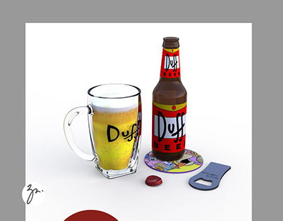 Étiquettes bière Duff - Duff beer decals