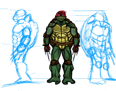 Ninja Turtle Character design WIP 1