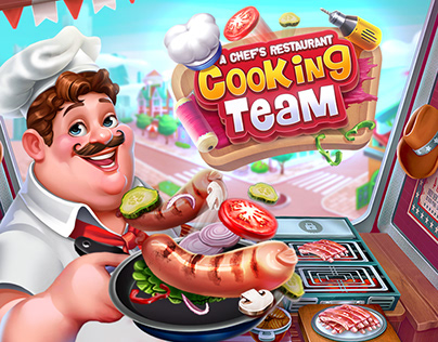 Cooking Team Casual Game Art