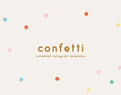 Confetti an animated instagram template