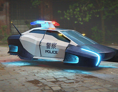 Sci-fi police car