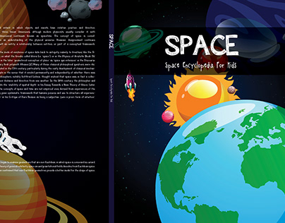 Space Encyclopedia for kids Book Cover Concept