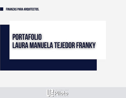 Portafolio Finanzas para arquitectos Manuela Tejedor