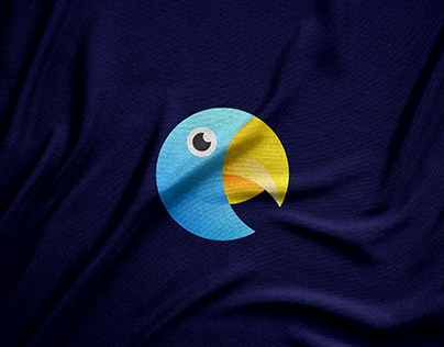 Abstract Bird + Chat sign for Communication logo