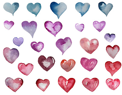 Heart, love, valentine's day, pink, blue