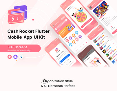 Cash Rocket Reward Flutter App UI Design