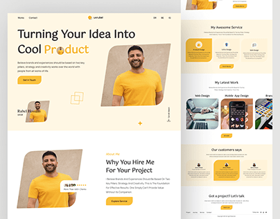 personal website landing page