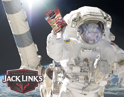 Beef in space? Why not! Beef Jerky advertisement