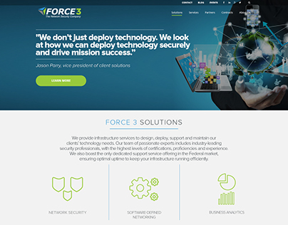 Force 3 Solutions - Home Page Concept Design
