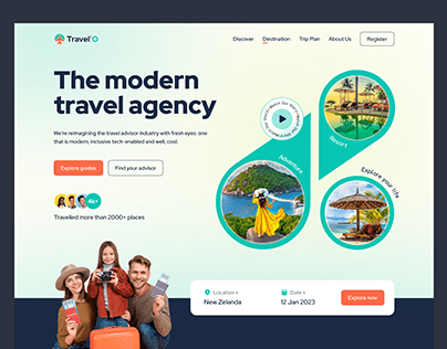 Traveling Services Landing Page Website Design