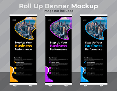 Roll up banner design template