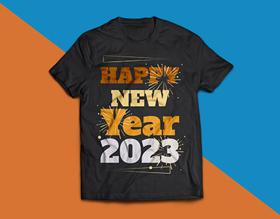 Happy New Year 2023 hoodie t-shirt Design .