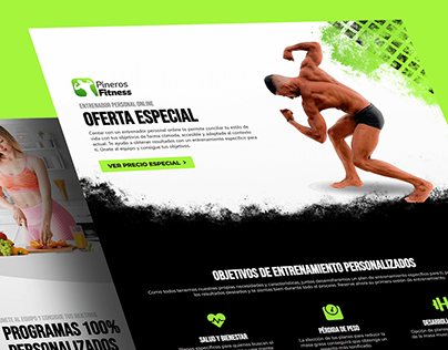 Pineros Fitness Landing Page Design
