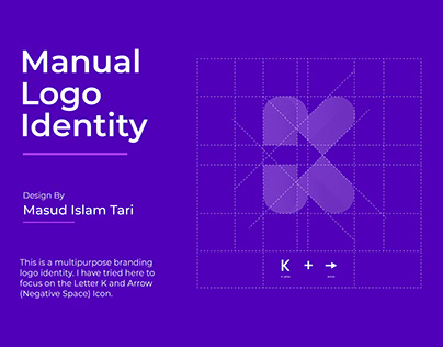 K logo, manual logo identity Design