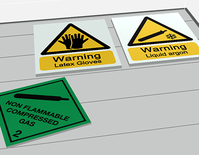 UV Mapped Hazard Signs