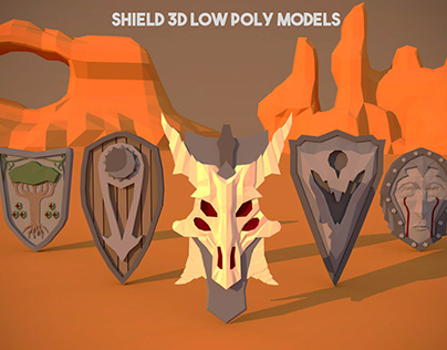 Shield 3D Low Poly Pack