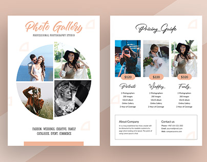 Photography Pricing Guide Flyer
