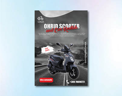 Flyer Design for a scooter rent service