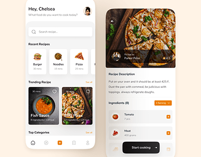 Food Recipe UI Design Concept