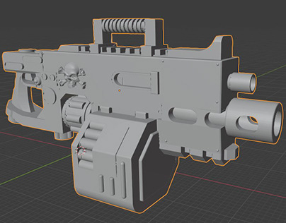Heavy Bolter [Modeling for 3D printing]