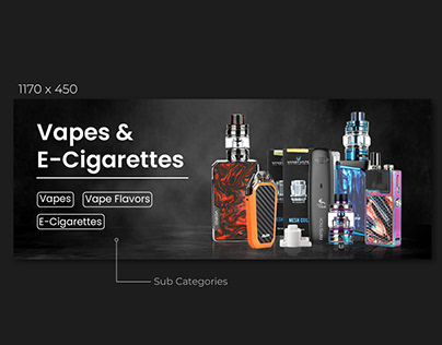 E-Commerce Category Banner For Vapes & E-Cigarettes