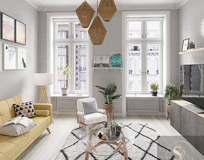 Scandinavian style living room design