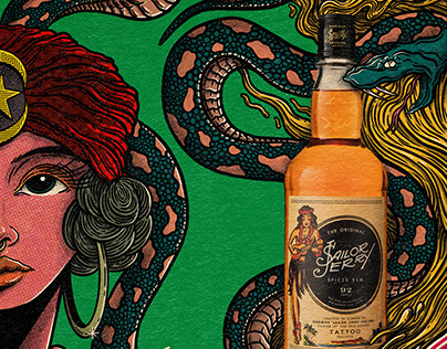 Illustrations for Sailor Jerry Brand