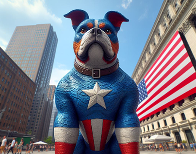 Captain America Dog