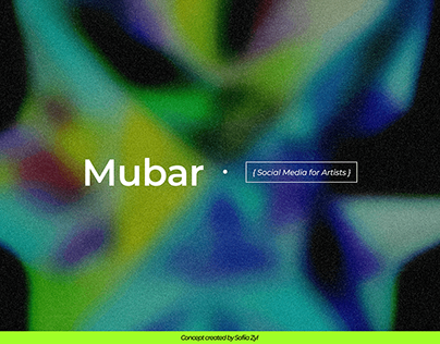 Mubar. Social media concept