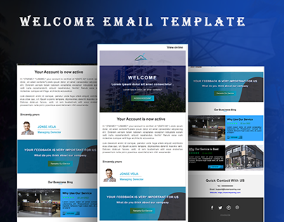 Welcome email template design
