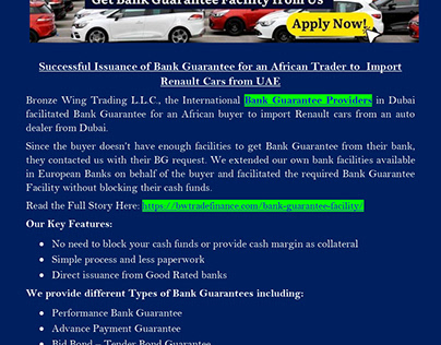 Bank Guarantee Facility – Bronze Wing Trading’s Success