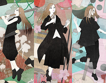 illustrations of the magazine "NOMA IN KYOTO"