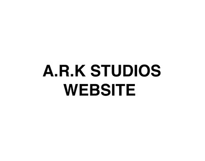 A.R.K Studios Website