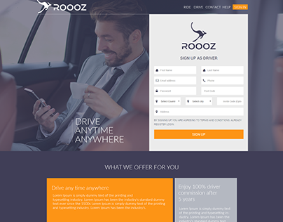 Suggested Web Mockup for Rooz